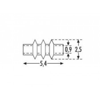 Sommerfeldt 168 Rillen-Isolator braun 2,6 x 5,4 mm (40 St. im Beutel)