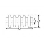 Sommerfeldt 850 0 Rillen-Isolator, grün 4,5 x 9,6 mm (24 St. i. B.)